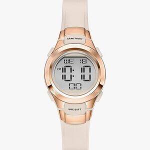 Armitron Digital Watch - Rose Gold and Cream